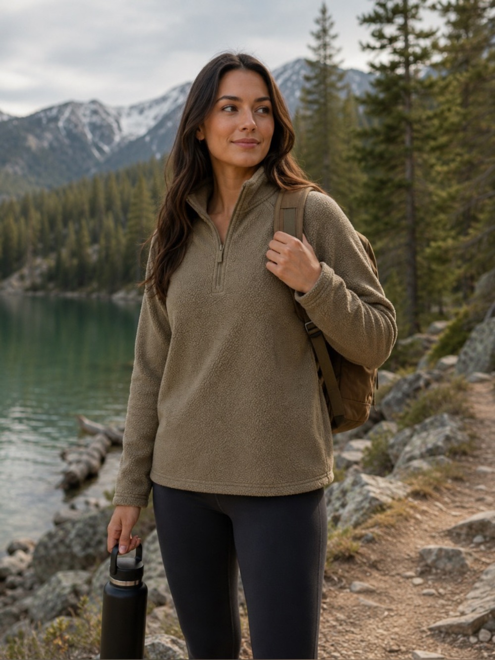 32 Degrees Heat Light Gray Fleece Pullover